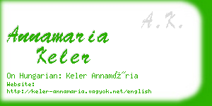 annamaria keler business card